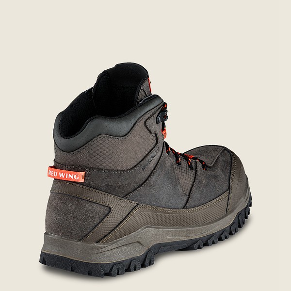 Red Wing Mens Trbo - 5-inch Waterproof Safety Toe - Hiking Boots Grey Brown - 6742RWDNF